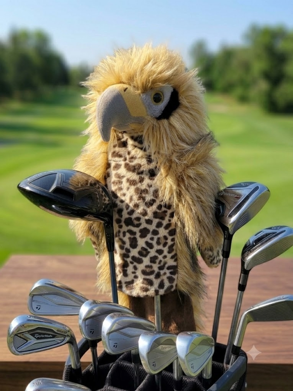 Daphnes Hawk Golf Driver Head Cover Plush Novelty Sportscore Goblincore